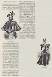 La pagina delle signore, abbigliamento (litografia) da English School