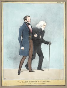 Il zoppo che guida il cieco, pub. 1832 da English School