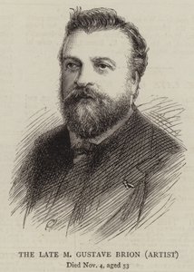 Il defunto M Gustave Brion, artista (incisione) da English School
