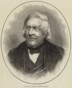 Il defunto M Michelet, storico francese (incisione) da English School