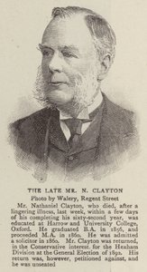 Il defunto signor N Clayton da English School