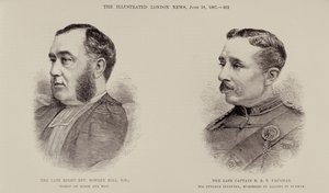 Il Defunto Rev. Rowley Hill, Vescovo di Sodor e Man e il Defunto Capitano E. B. T. Vaughan, 6° Fanteria del Punjab, Uccisi dai Dacoit in Birmania, da The Illustrated London News, 18 giugno 1887 da English School
