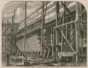 Il Leviathan durante la costruzione da English School