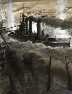Il Leone, in rotta verso la flotta tedesca durante la battaglia dello Jutland