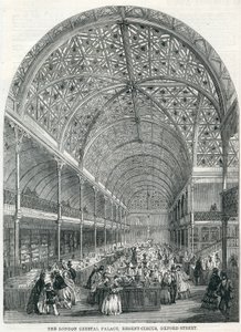 Il Crystal Palace di Londra, Regent Circus, Oxford Street, 1858 da English School