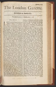 The London Gazette, numero 5655, pagina 1, 28 giugno 1718