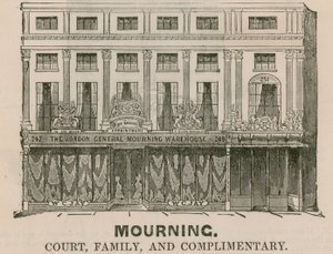 Il London General Mourning Warehouse, Regent Street, Londra da English School