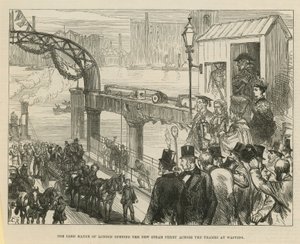 Il sindaco di Londra inaugura il nuovo traghetto a vapore sul Tamigi a Wapping da English School