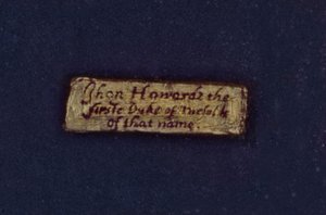 Il Cartellino Lumley (dettaglio) da English School