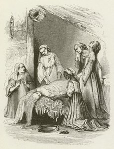 Le donne malabar lavano il corpo di Virginia da English School