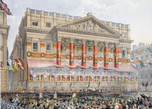 La Mansion House, 7 marzo 1863, da A Memorial of the Marriage of Edward VII and Alexandra of Denmark, pub. 1864 da English School