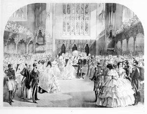 Il matrimonio di Victoria, la Principessa Reale (1840-1901) e il Principe Ereditario Federico Guglielmo di Prussia (1831-88) alla Cappella Reale, St. James