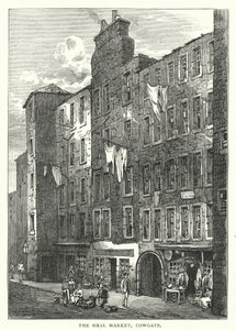 Il mercato del pasto, Cowgate (incisione) da English School