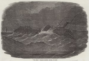 Il piroscafo "The Menai" alla deriva, a Calais (incisione) da English School
