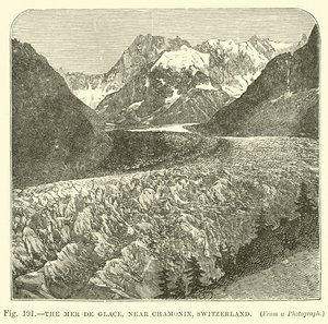 La Mer de Glace, vicino a Chamonix, Svizzera