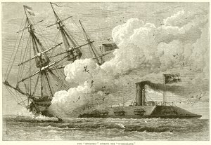 Il Merrimac affonda il Cumberland