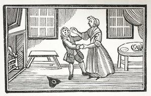 Il metodo che Meg ha usato per far pagare uno dei vicari, illustrazione da Chap-books del XVIII secolo di John Ashton, pub. 1882 da English School