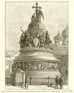 Il monumento a Novgorod che commemora il millesimo anniversario dell