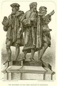 Il monumento ai primi stampatori a Francoforte da English School