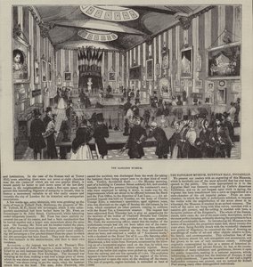 Il Museo Napoleonico, The Egyptian Hall, Londra (incisione) da English School