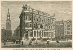 Nuovi locali della National Safe Deposit Company in Queen Victoria Street, Londra