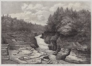 I gradini naturali sul fiume Montmorency, vicino a Quebec (incisione)