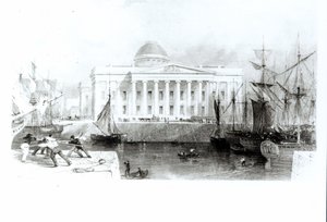 La nuova dogana, Liverpool, c.1830 da English School