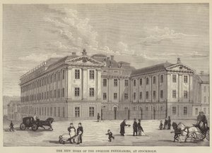 La Nuova Casa dei Massoni Svedesi, a Stoccolma (incisione) da English School