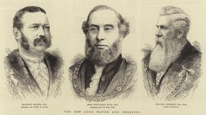 Il nuovo Lord Mayor e gli sceriffi (incisione) da English School