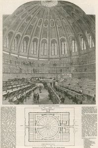 La nuova sala di lettura, British Museum da English School