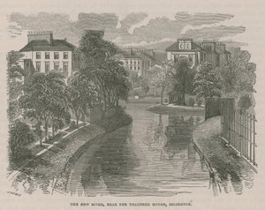 The New River Head, vicino alla casa di paglia, Islington da English School
