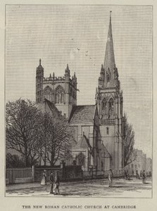 La nuova chiesa cattolica romana a Cambridge (incisione) da English School