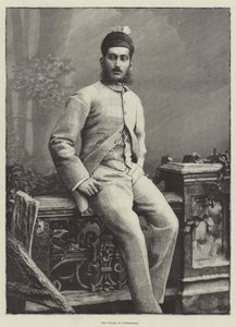 Il Nizam di Hyderabad (incisione) da English School