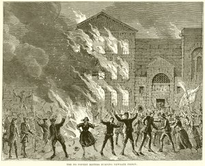 I rivoltosi anti-papisti bruciano la prigione di Newgate da English School