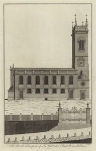 Prospetto nord della Chiesa di St Andrew a Holborn da English School