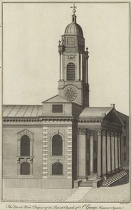 Prospetto nord-ovest della Chiesa parrocchiale di St George, Hanover Square, Londra