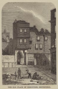 Il vecchio luogo di esecuzione, Smithfield (incisione) da English School