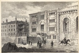 Il vecchio ufficio postale in Lombard Street, circa 1800 da English School