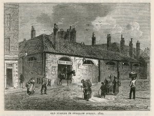 Le vecchie scuderie in Swallow Street, Londra da English School