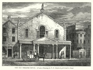 Il Vecchio Teatro Reale (incisione) da English School
