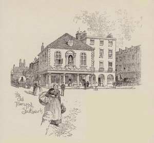 Il vecchio municipio di Southwark (litografia) da English School