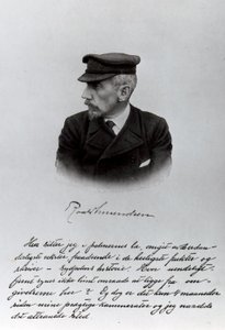 La pagina di apertura del manoscritto di Roald Amundsen
