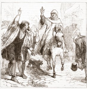 Il nunzio papale Chieregato a Norimberga, illustrazione da La storia del protestantesimo di James Aitken Wylie, pub. 1878 da English School