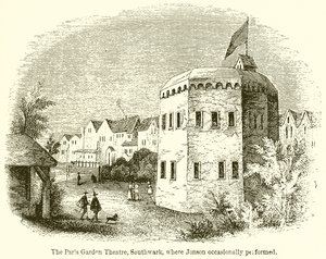 Il Teatro del Giardino di Parigi, Southwark, dove Jonson occasionalmente si esibiva da English School