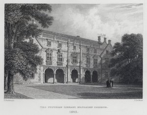 La Biblioteca Pepysian, Magdalen College, 1842 da English School