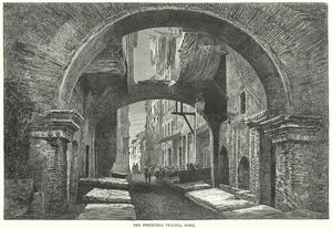 The Peschiera Vecchia, Rome (engraving) da English School
