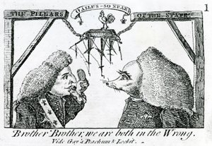 I pilastri dello Stato, circa 1756 da English School