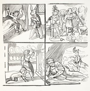 La piacevole storia di Jack Horner, illustrazione da Chap-books del XVIII secolo di John Ashton, pub. 1882 da English School