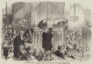 I casi di avvelenamento a Rugeley, processo di William Palmer, alla Corte Criminale Centrale da English School