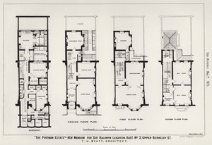 "Il Portman Estate," Nuova Villa per Sir Baldwyn Leighton, Barone, No 2, Upper Berkeley Street da English School